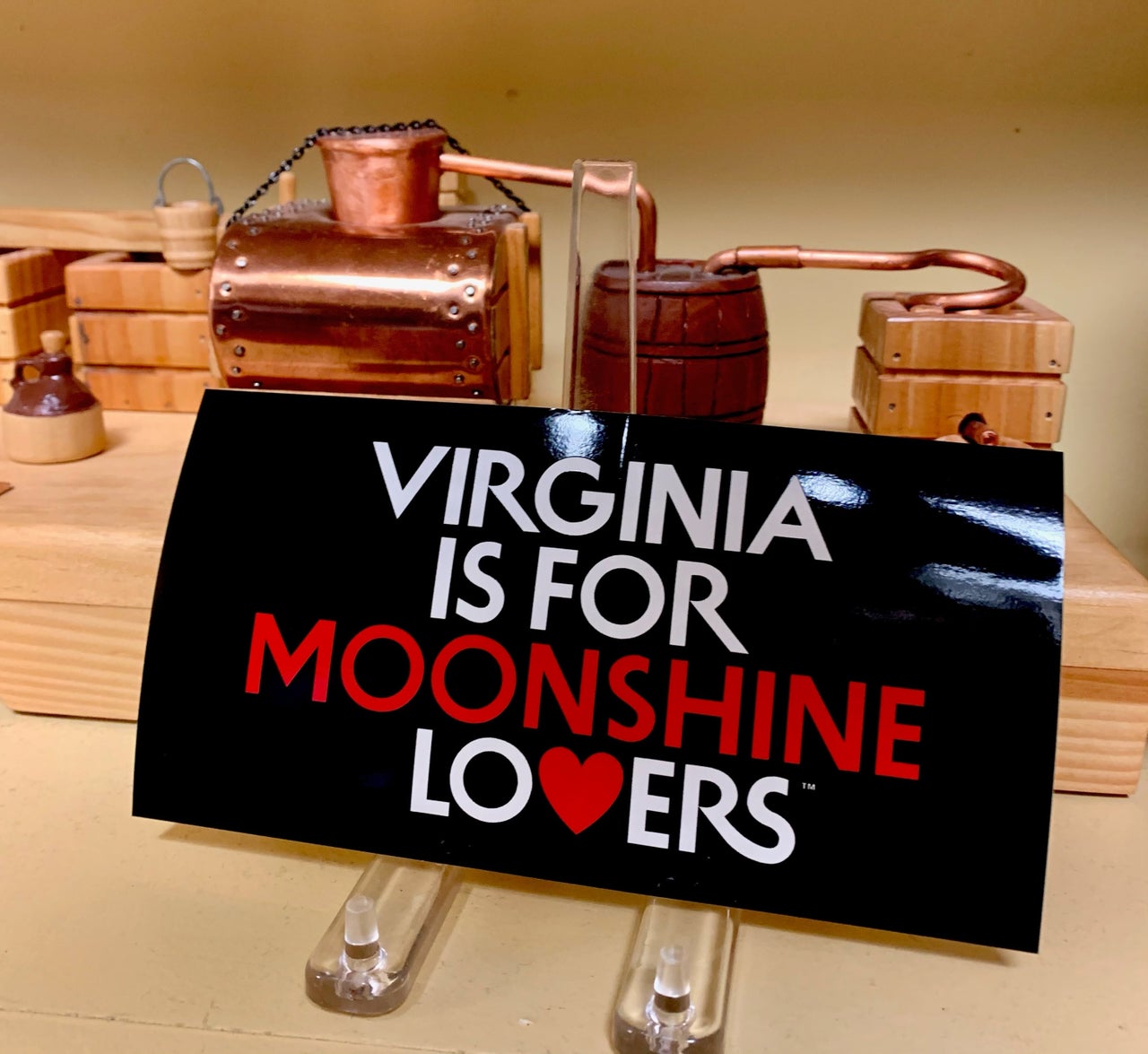 Virginia is for Moonshine Lovers Bumper Sticker – Blue Ridge Institute & Museum for Free Printable Apple Pie Moonshine Labels