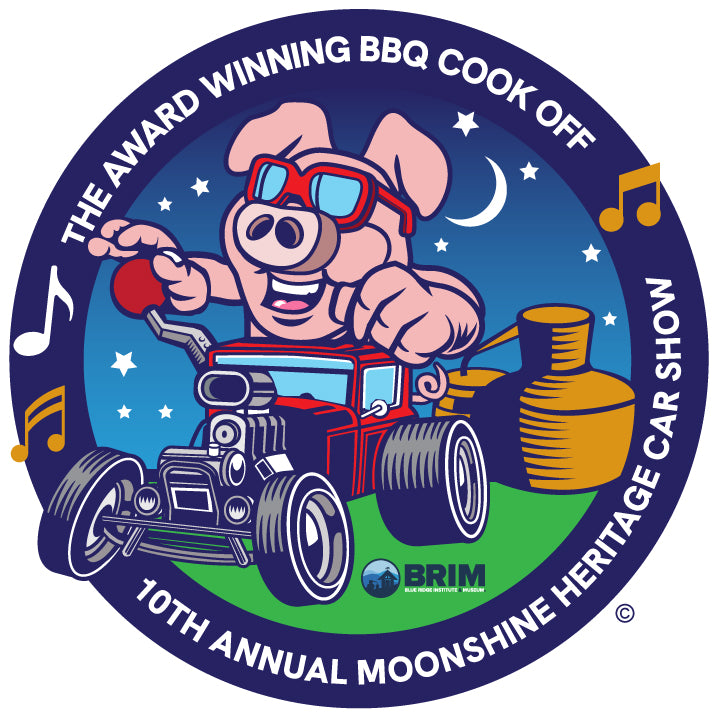 10th Annual Moonshine Heritage Car Show Logo Sticker