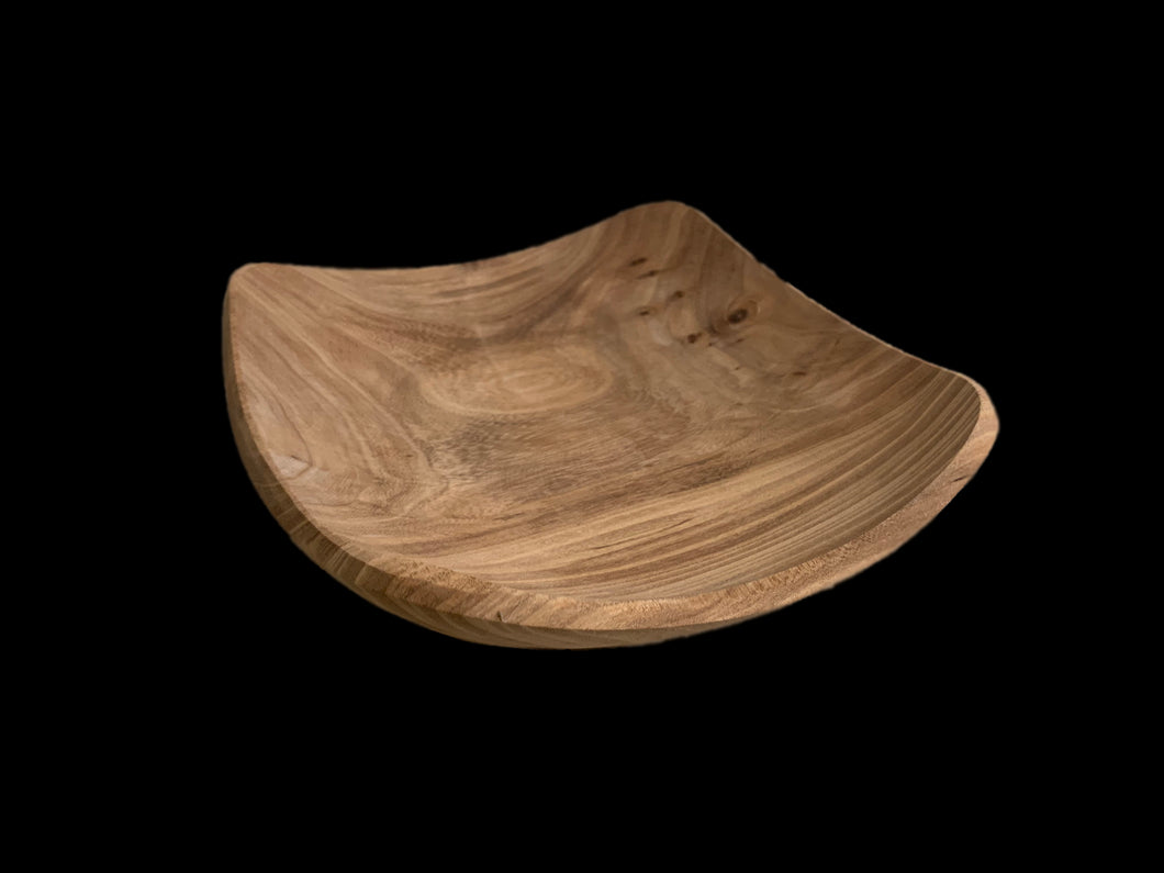 Hand Carve Elm Platter 9