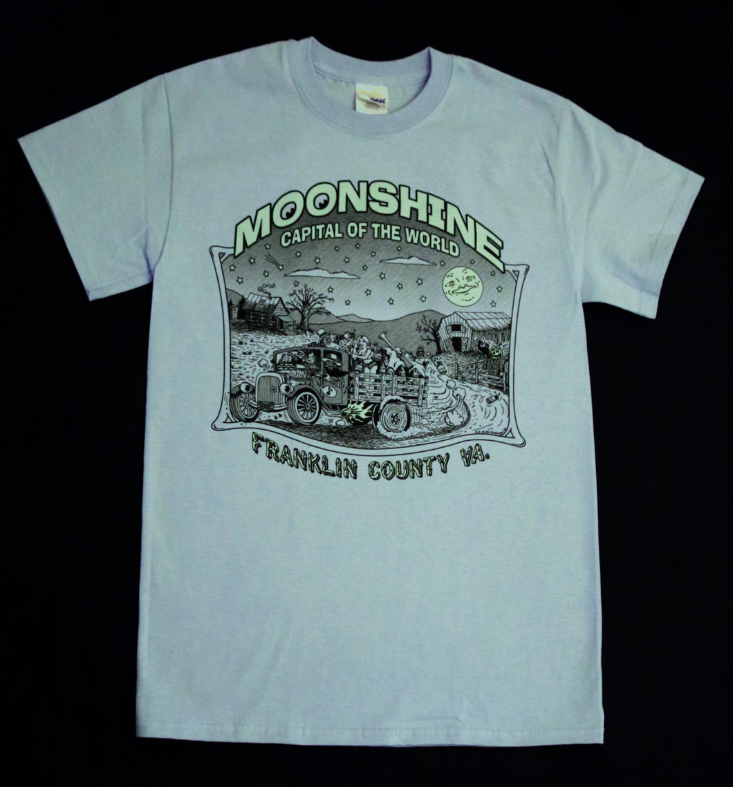 Moonshine Capital of the World Glow-In-The-Dark T-Shirt - Car